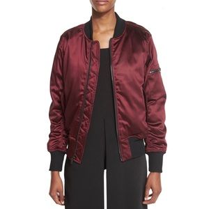 Kendall + Kylie Matte Satin Bomber Jacket